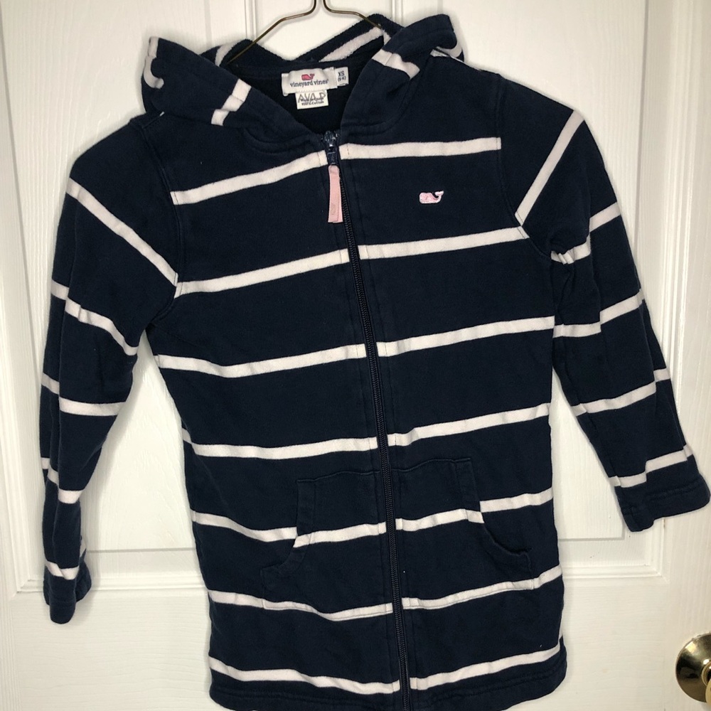 Girl’s Vineyard Vines Striped Hoodie XS